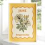 June Birth Month Honeysuckle Flower Print, thumbnail 1 of 4