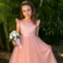 Helena In Dusty Rose ~ Luxurious Flower Girl Or Party Dress, thumbnail 1 of 6