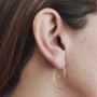 Simple Silver Ball Illusion Hoop Earring, thumbnail 2 of 5