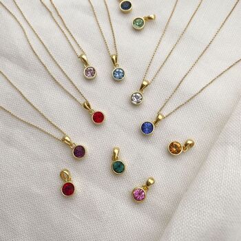 Yellow Gold June Birthstone Necklace Light Amethyst, 2 of 5