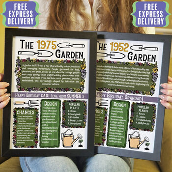 Birthday Gift Print For Gardeners Personalised For Birth Year, 4 of 8