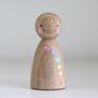 Handpainted Wooden Rainbow Loveheart Peepul, thumbnail 10 of 12