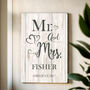 Personalised Mr And Mrs Metal Sign, thumbnail 3 of 5