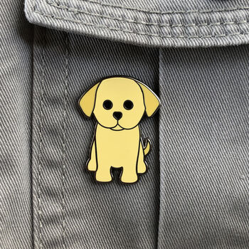 Labrador Puppy Enamel Pin Badge, 6 of 8