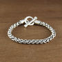 Solid Sterling Silver Rope Chain Bracelet, thumbnail 2 of 4