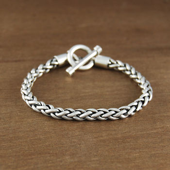 Solid Sterling Silver Rope Chain Bracelet, 2 of 4