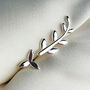 Sterling Silver Asymmetrical Leaf Stud Earrings, thumbnail 4 of 7