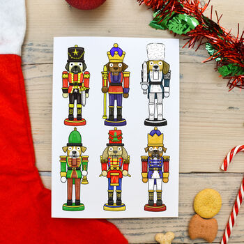 Dog Nutcrackers Christmas Card, 2 of 4