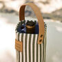 Green Striped Wine/Champagne Bottle Bag, thumbnail 2 of 6