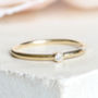 Yellow Gold Diamond Dot Engagement Ring, thumbnail 1 of 4