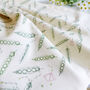 Pea Pods Printed Cotton Tea Towel, thumbnail 5 of 6