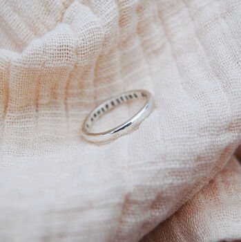Personalised Silver Eternity Stacking Ring, 5 of 10