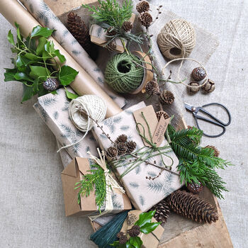 100% Eco Friendly Pine Cone Kraft Wrapping Paper 3m, 4 of 4