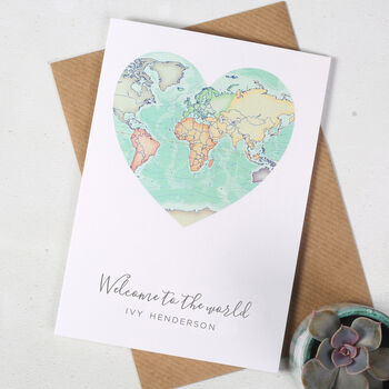 Welcome To The World Personalised New Baby Card, 2 of 2