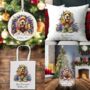Personalised Cocker Spaniel In Christmas Lights, thumbnail 1 of 9