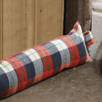 Country Tartan Fabric Draught Excluder, 7 of 7