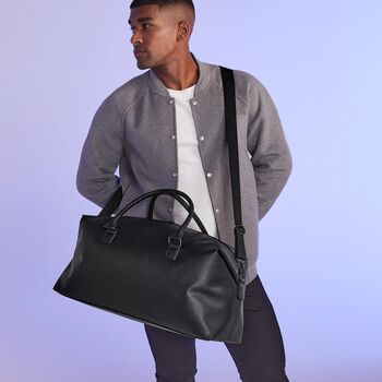 Men’s Personalised Black Weekender Bag, 8 of 9