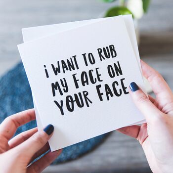 Funny Anniversary Card 'Rub My Face', 2 of 2
