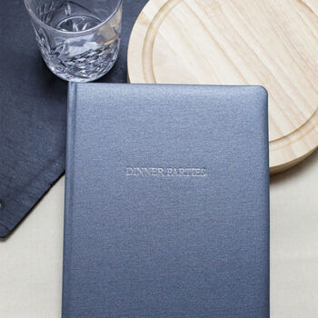 Personalised Hand Bound Buckram Dinner Party Book, 3 of 10