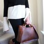 Hand Crafted Small Leather Tote Handbag Womens Gift, thumbnail 2 of 12