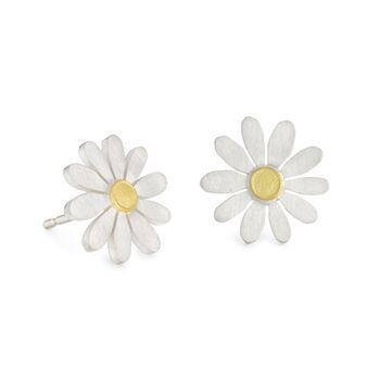 Little Aster Earrings In Silver And 18ct Gold, 2 of 6