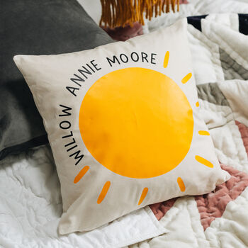 Personalised Sunshine Nursery Cushion, 2 of 4