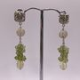 Green Peridot And Citrine Dangle Earrings, thumbnail 1 of 4