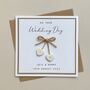 Personalised Wedding Day Card With Initial Stamp Hearts, thumbnail 1 of 2