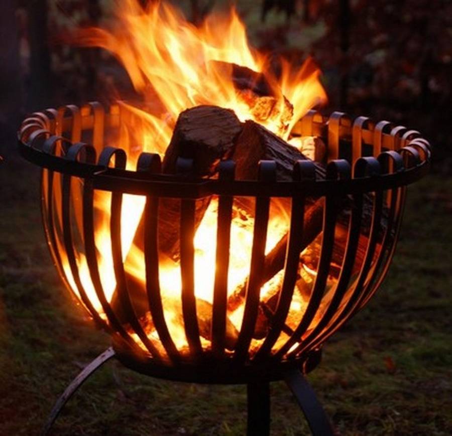 Tulip Basket Fire Pit By Garden, Outdoor Fire Pit Basket