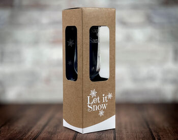 Personalised 'Let It Snow' Prosecco Glass, 2 of 3