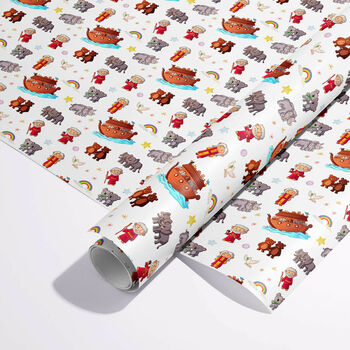 Christening Ark Wrapping Paper Roll Or Folded, 2 of 3