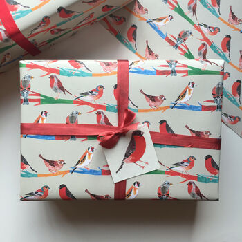Gift Wrapping Paper Finches And Robins, 3 of 5