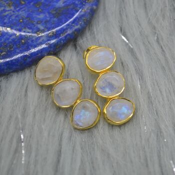 Rainbow Moonstone Earrings: June Birthstone Drop, 3 of 8