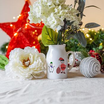 Personalised Christmas Vase With Child's Drawing, 4 of 4
