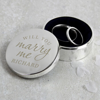 Personalised 'Will You Marry Me' Ring Box, 2 of 6