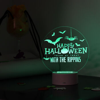 Personalised Halloween LED Light Up Sign, 4 of 6