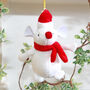 White Mouse Christmas Tree Decoration, thumbnail 1 of 2
