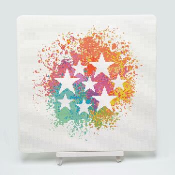 Watercolour Stars Cross Stitch Kit, 2 of 8
