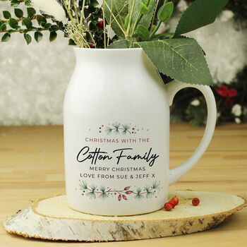 Personalised Christmas Flower Jug, 3 of 4