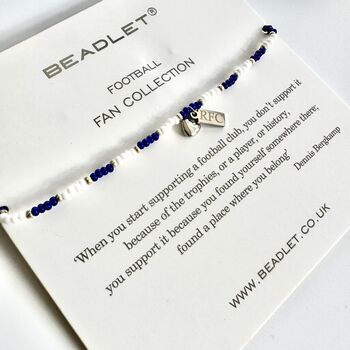 Rangers Football Club Fan Bead Bracelet With Charms, 2 of 5