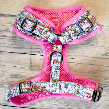 Pink Flower And Bee Dog Harness, 5 of 10