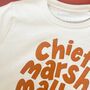 'Chief Marshmallow Toaster' Organic Cotton Kids' T Shirt, thumbnail 5 of 8