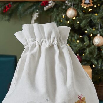Personalised My 1st Christmas Cream Gift Sack, 2 of 3