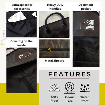 Waterproof Heavy Duty Garment Cover Travel Bag, 4 of 12