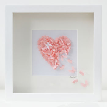 Baby Loss 3D Pink Butterfly Heart Memorial Picture, 3 of 3
