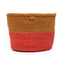 Hela: Gold And Red Duo Colour Block Woven Basket, thumbnail 5 of 9