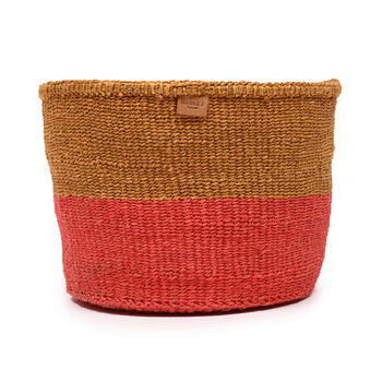 Hela: Gold And Red Duo Colour Block Woven Basket, 5 of 9