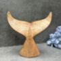 Hand Carved 19cm Diving Whale Tail Wooden Ornament Gift, thumbnail 5 of 12
