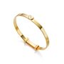 Personalised 18ct Gold Plated Diamond Baby Bangle, thumbnail 3 of 5