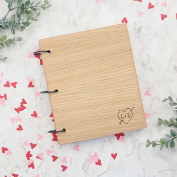 Personalised Carved Heart Scrapbook For Couples, 9 of 10